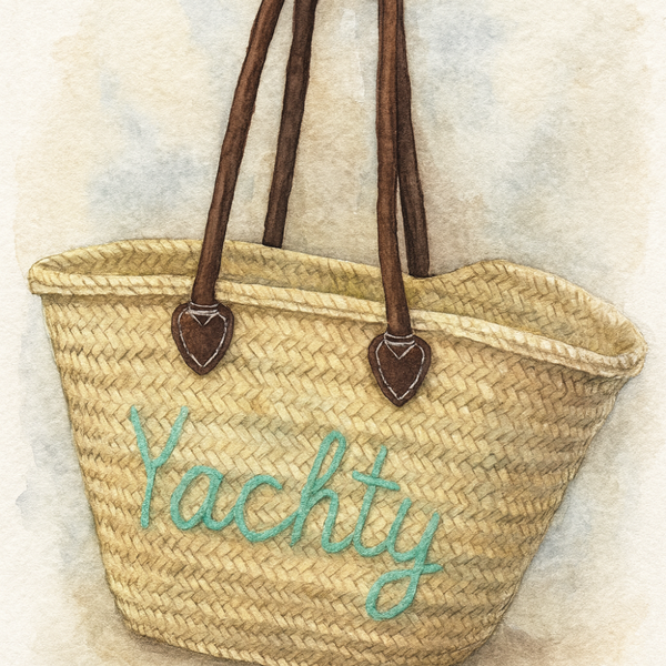 The Kitty Badminton Straw Bag - Pick your Quote