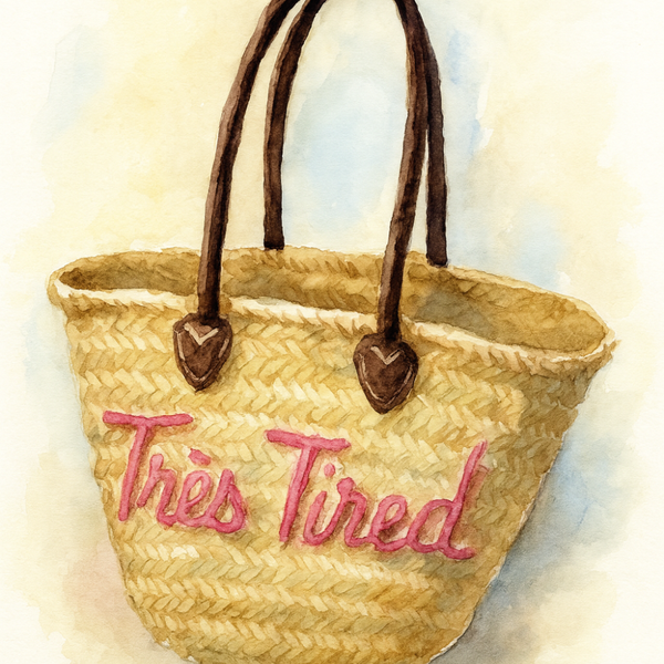 The Kitty Badminton Straw Bag - Pick your Quote