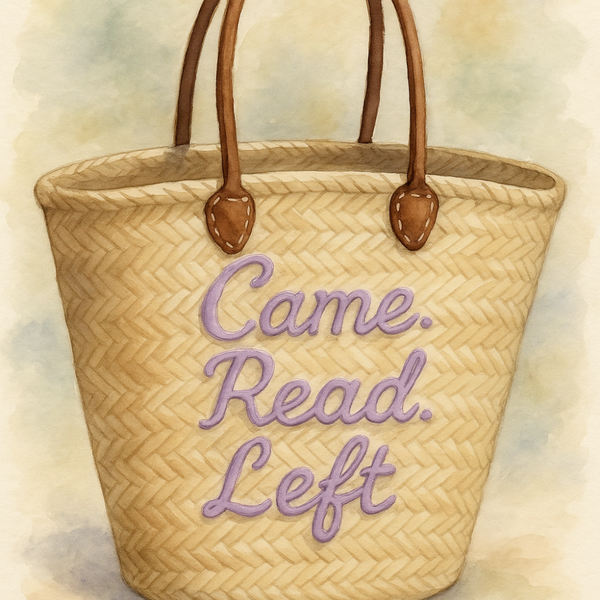 The Kitty Badminton Straw Bag - Pick your Quote