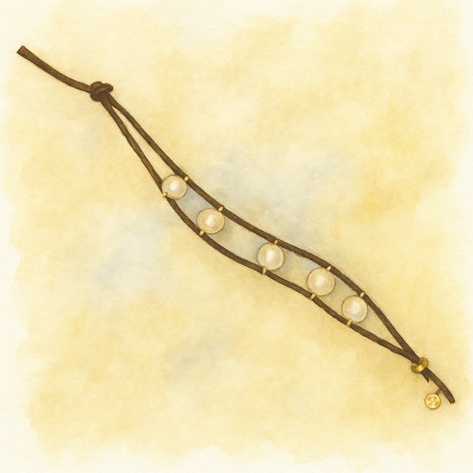 Pearl and Leather Bracelet