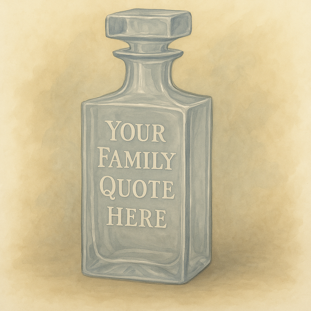 Social Etchtiquette Decanters —Your Custom Quote