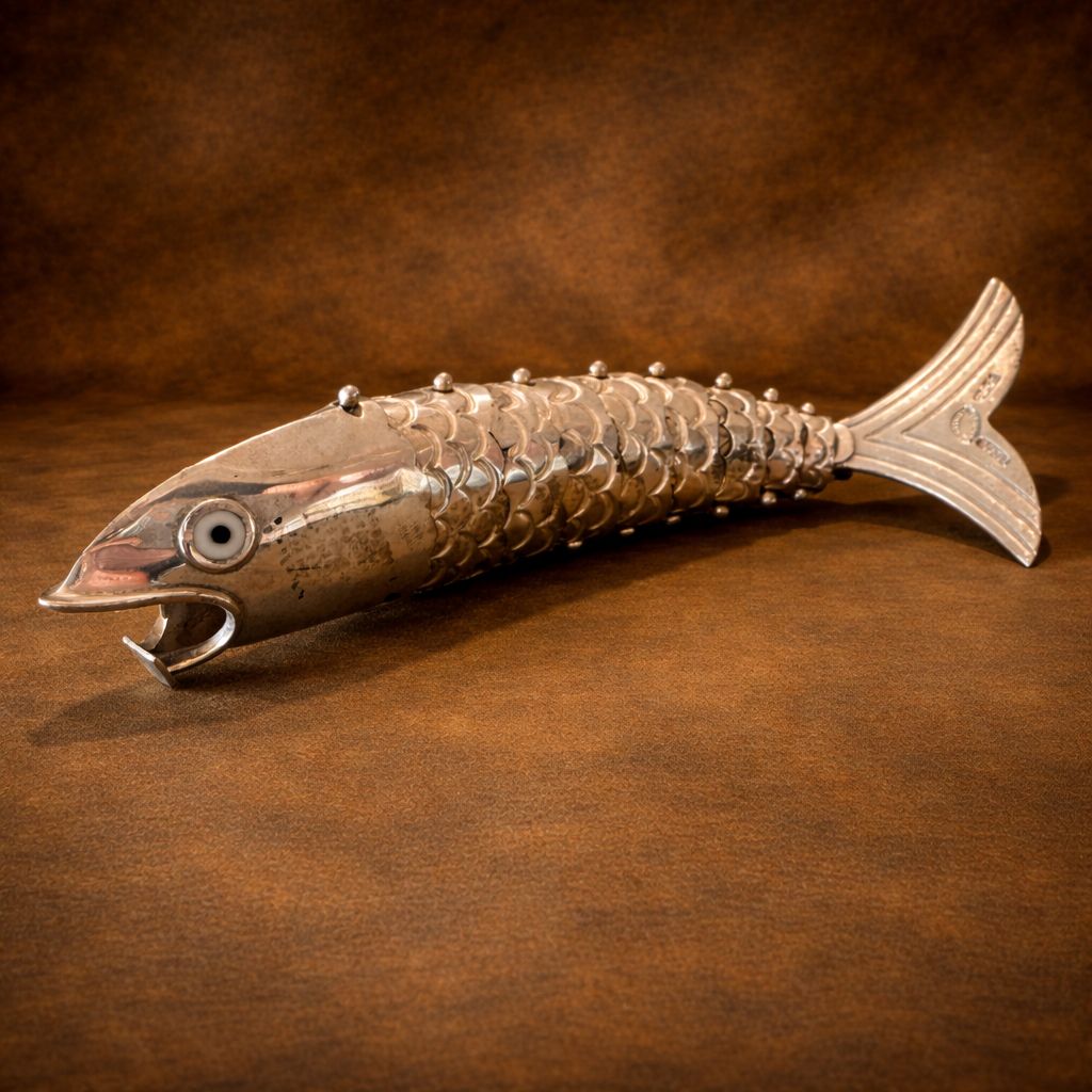 Silver Plate Articulating Fish Bottle Opener