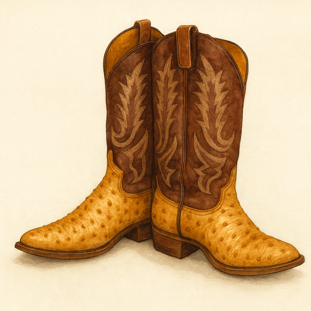 Ostrich & Stitch Cowboy Boots (Men’s Size 10)