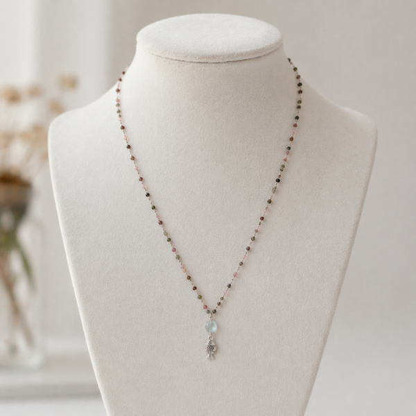 208 | Tourmaline and fish necklace