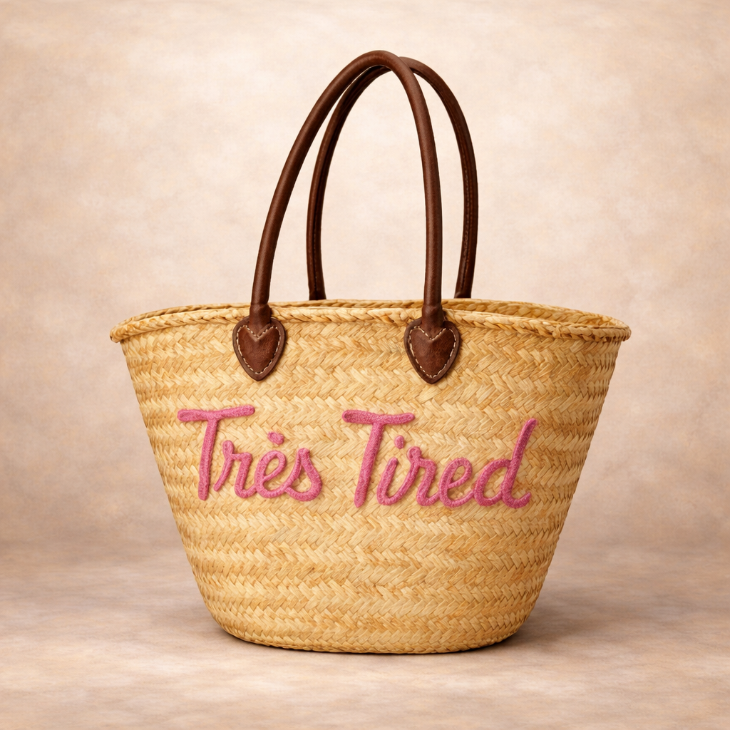 903 | The Kitty Badminton Straw Bag - Pick your Quote