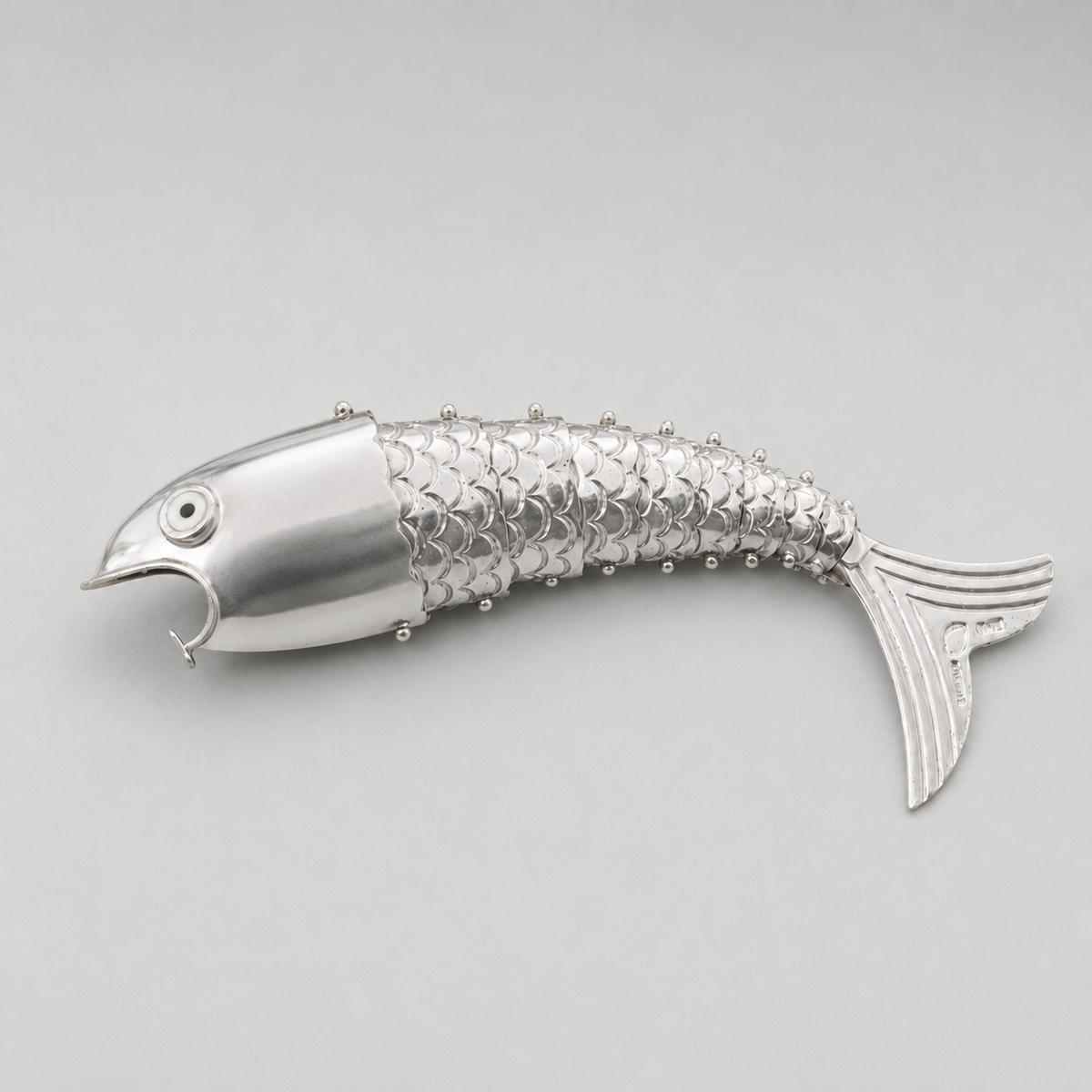 411 | Silver Plate Articulating Fish Bottle Opener