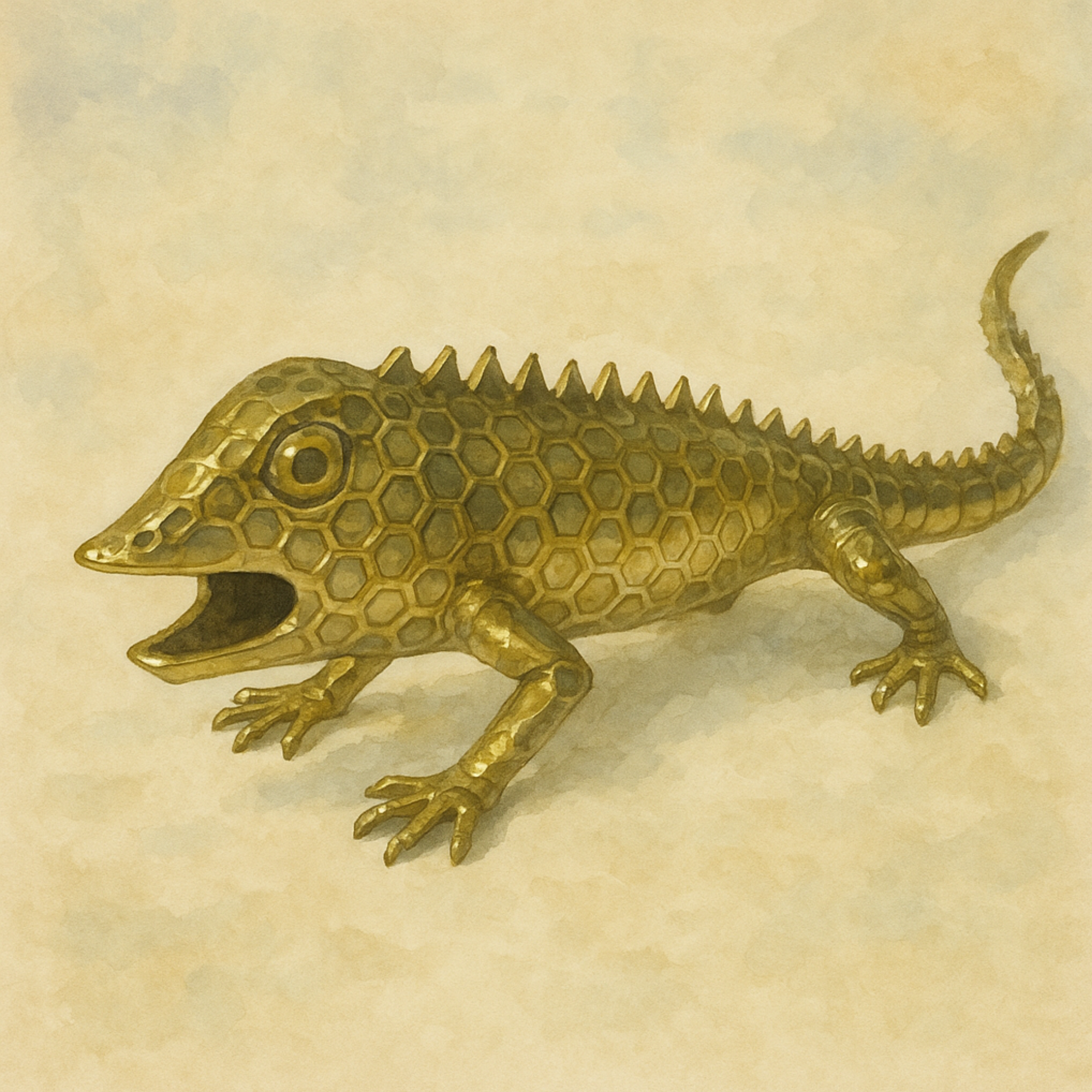 Los Castillo Taxco Articulated Silver Iguana Bottle Opener